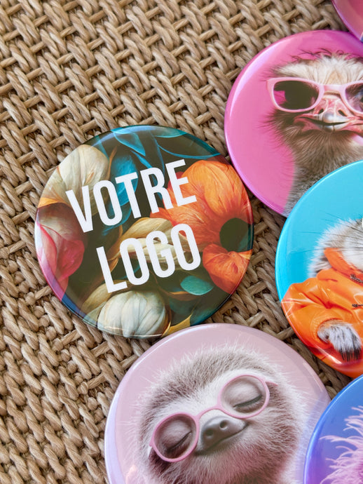 Badge taille xl avec logo entreprise