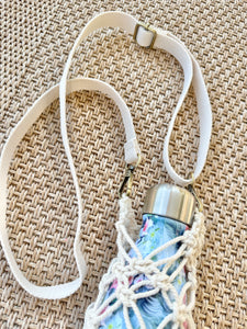 Accessoire : Porte bouteille en macramé + 2 lanières interchangeables - 500 ml - By Isa