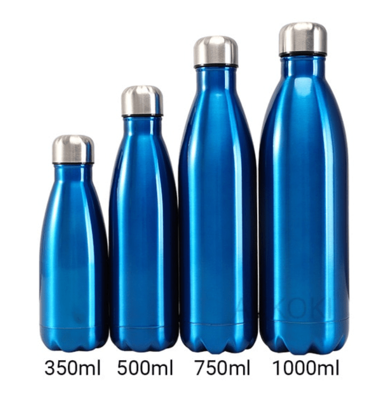 Gourde isotherme 350 / 500 / 750 / 1000 ML PERSONNALISABLE (Bright Blue) - #moi Colibri
