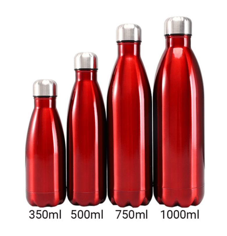 Gourde isotherme 350 / 500 / 750 / 1000 ML PERSONNALISABLE (Bright Red) - #moi Colibri
