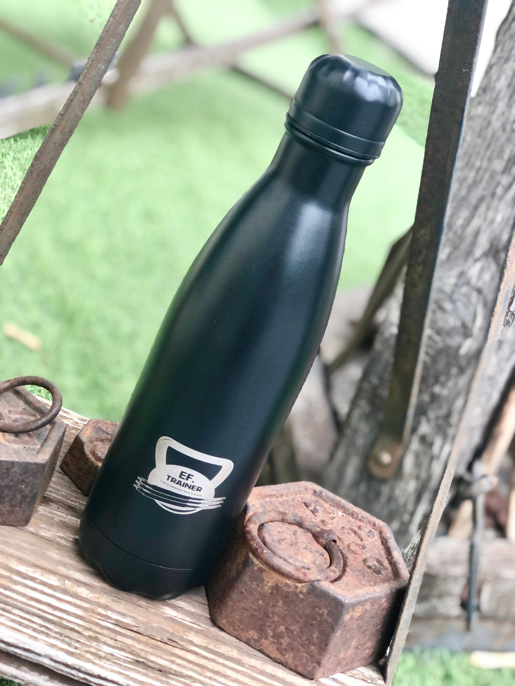 Gourde isotherme 500 ML PERSONNALISABLE (Full Black) #moi Colibri