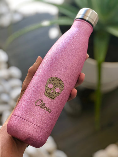 Gourde isotherme 500 ML PERSONNALISABLE (Ice Pink) - #moi Colibri
